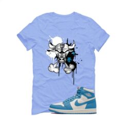 Jordan 1 High OG UNC Reimagined Carolina Blue T-Shirt (Iron Bull) DZ5485-402
