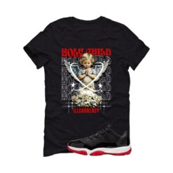 Jordan 11 Low Bred Black T-Shirt (Holy Child) FV5104-006
