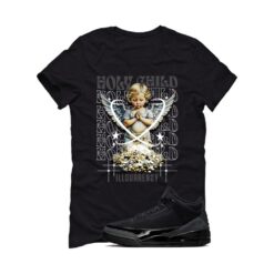 Jordan 3 Black Cat Black T-Shirt (Holy Child) CT8532-001