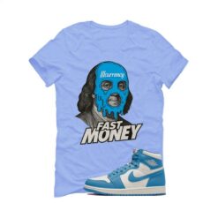 Jordan 1 High OG UNC Reimagined Carolina Blue T-Shirt (Fast Money) DZ5485-402