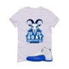Jordan 12 Blueberry White T-Shirt (GOAT 23 CT8013-140
