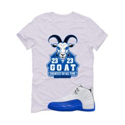 Jordan 12 Blueberry White T-Shirt (GOAT 23 CT8013-140