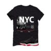 Jordan 11 Low Bred Black T-Shirt (City Never Sleeps) FV5104-006