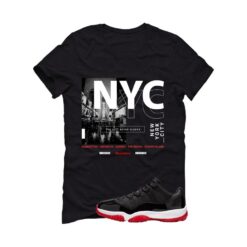 Jordan 11 Low Bred Black T-Shirt (City Never Sleeps) FV5104-006