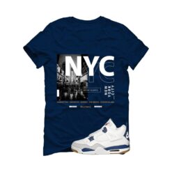 SB x Air Jordan 4 Navy Navy Blue T-Shirt (City Never Sleeps) DR5415-100
