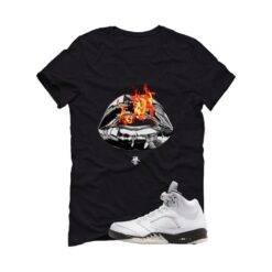 Jordan 5 White Black Black T-Shirt (Lips) DD0587-110