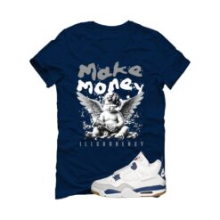 SB x Air Jordan 4 Navy Navy Blue T-Shirt (Make Money) DR5415-100