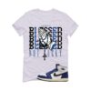 Jordan 1 Rare Air Deep Royal Blue White T-Shirt (Blessed not lucky) DZ5485-100