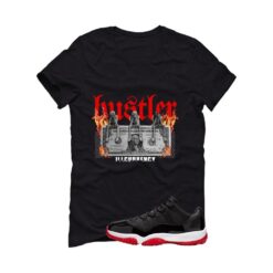 Jordan 11 Low Bred Black T-Shirt (See No Evil Hustler) FV5104-006