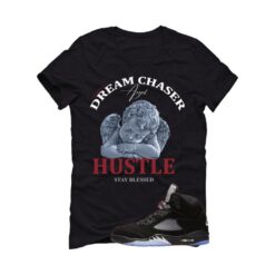 Jordan 5 Black Metallic Reimagined Black T-Shirt (Dream Chaser Angel) HF3975-001
