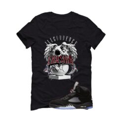 Jordan 5 Black Metallic Reimagined Black T-Shirt (Chasing Dreams) HF3975-001