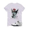 Jordan 4 White Cement White T-Shirt (Graffiti Angel) FV5029-100