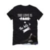 Jordan 5 Black Metallic Reimagined Black T-Shirt (Love is Fake) HF3975-001