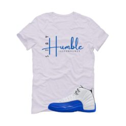 Jordan 12 Blueberry White T-Shirt (Stay Humble) CT8013-140