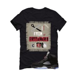 Jordan 5 Black Metallic Reimagined Black T-Shirt (Cut from a different cloth) HF3975-001