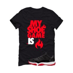 Jordan 11 Low Bred Black T-Shirt (Shoe Game) FV5104-006