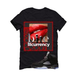 Jordan 5 Black Metallic Reimagined Black T-Shirt (Bite It) HF3975-001
