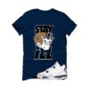 SB x Air Jordan 4 Navy Navy Blue T-Shirt (ILL RICHIE) DR5415-100