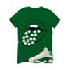 Jordan 13 GS Pine Green Pine Green T-Shirt (Shamrock Tongue) HQ0780-103