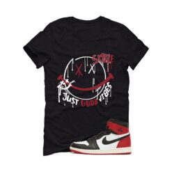 Jordan 1 High OG Black Toe Reimagined Black T-Shirt (Smile) DZ5485-106