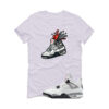Jordan 4 White Cement White T-Shirt (Splash Shoe) FV5029-100