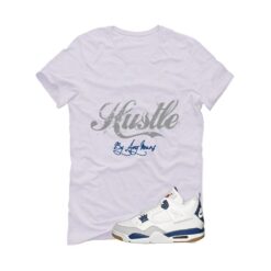 SB x Air Jordan 4 Navy White T-Shirt (Hustle By Any Means) DR5415-100
