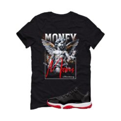 Jordan 11 Low Bred Black T-Shirt (Money Moves) FV5104-006