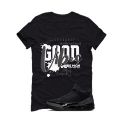 Jordan 3 Black Cat Black T-Shirt (Vibes) CT8532-001