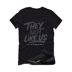 Jordan 3 Black Cat Black T-Shirt (They not like us) CT8532-001