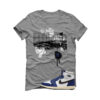 Jordan 1 Rare Air Deep Royal Blue Grey T-Shirt (B Court) DZ5485-100