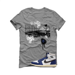 Jordan 1 Rare Air Deep Royal Blue Grey T-Shirt (B Court) DZ5485-100