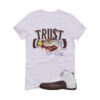 SoleFly x Air Jordan 12 Cafecito| White T-Shirt (Trust No One) FZ5026-100