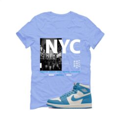 Jordan 1 High OG UNC Reimagined Carolina Blue T-Shirt (City Never Sleeps) DZ5485-402