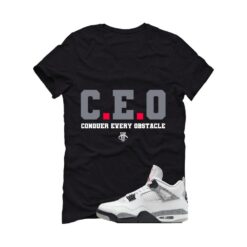 Jordan 4 White Cement Black T-Shirt (CEO) FV5029-100