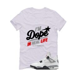 Jordan 4 White Cement White T-Shirt (DOPE) FV5029-100