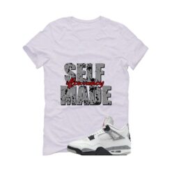 Jordan 4 White Cement White T-Shirt (Self Made) FV5029-100