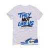Jordan 1 Low OG Game Royal White T-Shirt (They not like us) CZ0790-140
