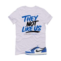 Jordan 1 Low OG Game Royal White T-Shirt (They not like us) CZ0790-140
