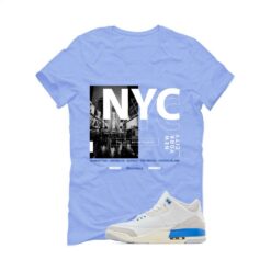 Jordan 3 Lucky Shorts Carolina Blue T-Shirt (City Never Sleeps) CT8532-101