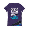 Jordan 8 OG Aqua Purple T-Shirt (Good Things) 305381-006