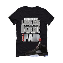 Jordan 5 Black Metallic Reimagined Black T-Shirt (Paid) HF3975-001