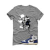 Jordan 1 Rare Air Deep Royal Blue Grey T-Shirt (Iron Bull) DZ5485-100