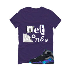 Jordan 8 OG Aqua Purple T-Shirt (Get Money) 305381-006
