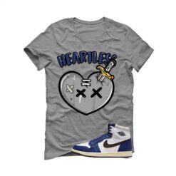 Jordan 1 Rare Air Deep Royal Blue Grey T-Shirt (Heartless) DZ5485-100