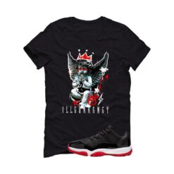 Jordan 11 Low Bred Black T-Shirt (Graffiti Angel) FV5104-006