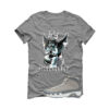 Jordan 9 Cool Grey Grey T-Shirt (Graffiti Angel) HV4794-011
