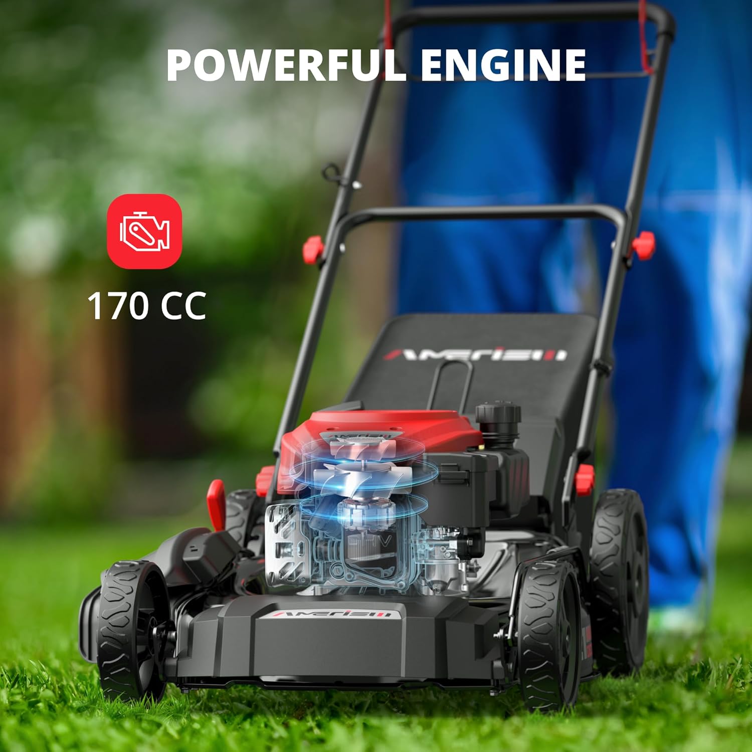 AMERISUN AV8621S1 Self-Propelled Gas Lawn Mower3