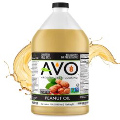 AVO Made for Great Cooking NON-GMO Peanut Oil 1 Gallon - Perfect Peanut Oil for Cooking & Deep Frying - Ideal for Chefs, Moms, and Grillers - Bulk Peanut Oil for Deep Frying Turkey