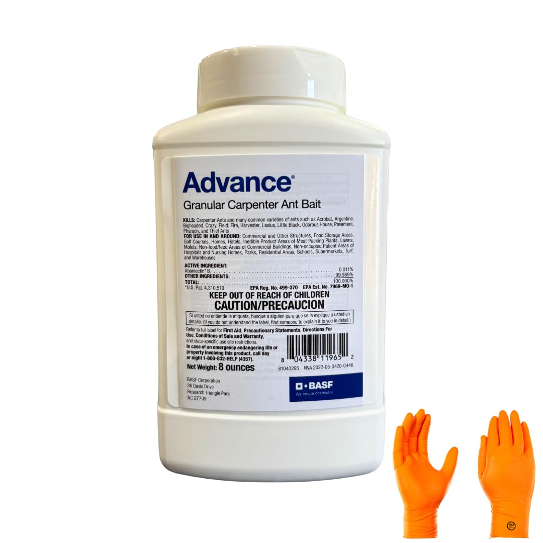Advance Carpenter Ant Bait 8oz – Targeted Ant Control for Indoor & Outdoor Use | Premium USA Supply Gloves for Safe Eradication | USA Supply Pest ID Card Advance Carpenter Ant Bait 8oz – Targeted Ant Control for Indoor & Outdoor Use | Premium USA Supply Gloves for Safe Eradication | USA Supply Pest ID Card