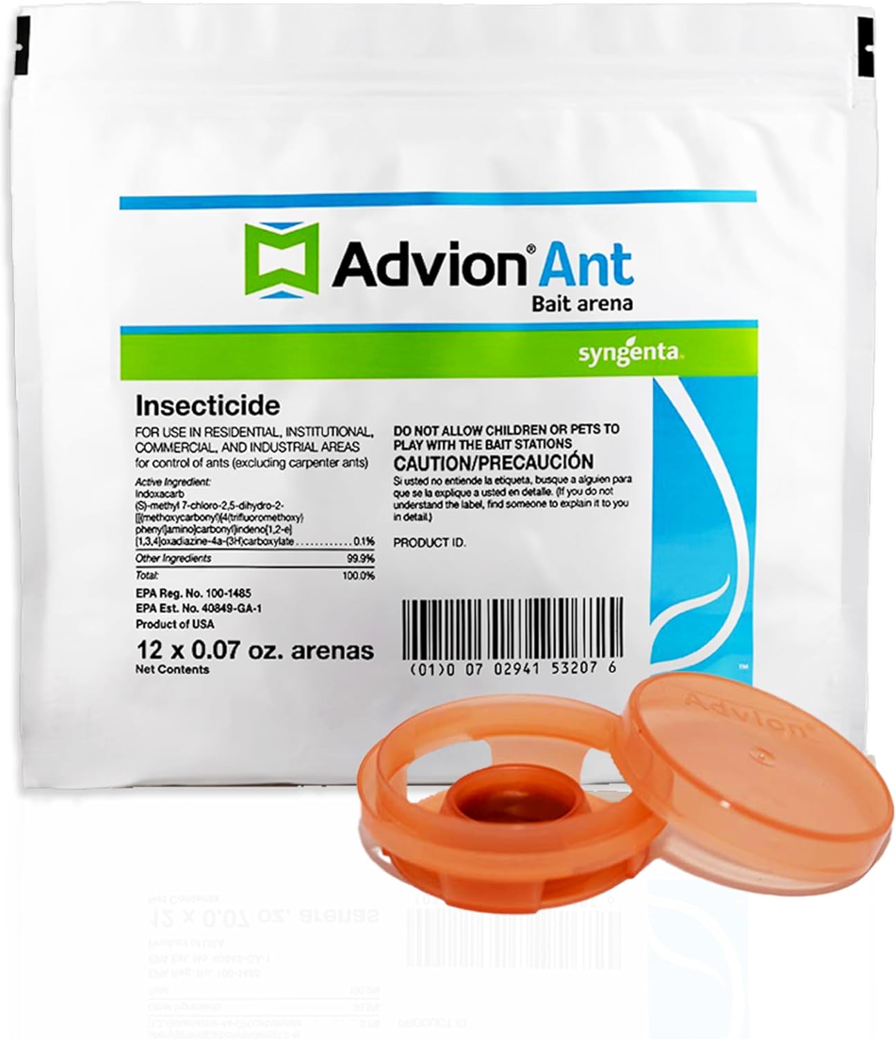 Advion Ant Bait Arena, 12-Count Bag, Effective Bait in A Small Plastic Arena for Easy Placement, Formulated with 0.1% Indoxacarb, Indoor and Outdoor Use, for Control of Most Major Ant Species Advion Ant Bait Arena, 12-Count Bag, Effective Bait in A Small Plastic Arena for Easy Placement, Formulated with 0.1% Indoxacarb, Indoor and Outdoor Use, for Control of Most Major Ant Species